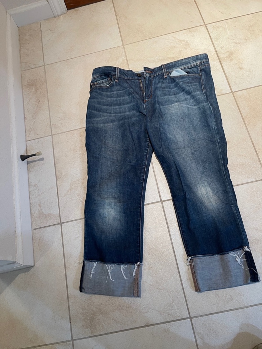 Joe's Jeans Dark Blue Cropped Ankle Jeans